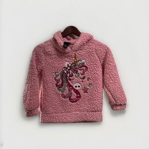 Miss Chievous Girls Sequin Critter Plush Faux Shearling Hoodie Size Medium